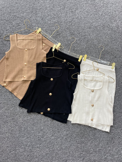 Women Sleeveless Knitted Co-Ord Sets